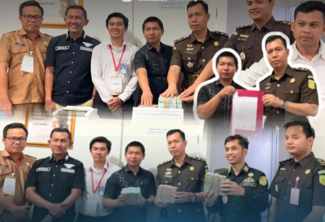 Penyerahan Uang Titipan Tersangka APAR Berlangsung di Ruang Kasih Pidsus Kejari empat Lawang